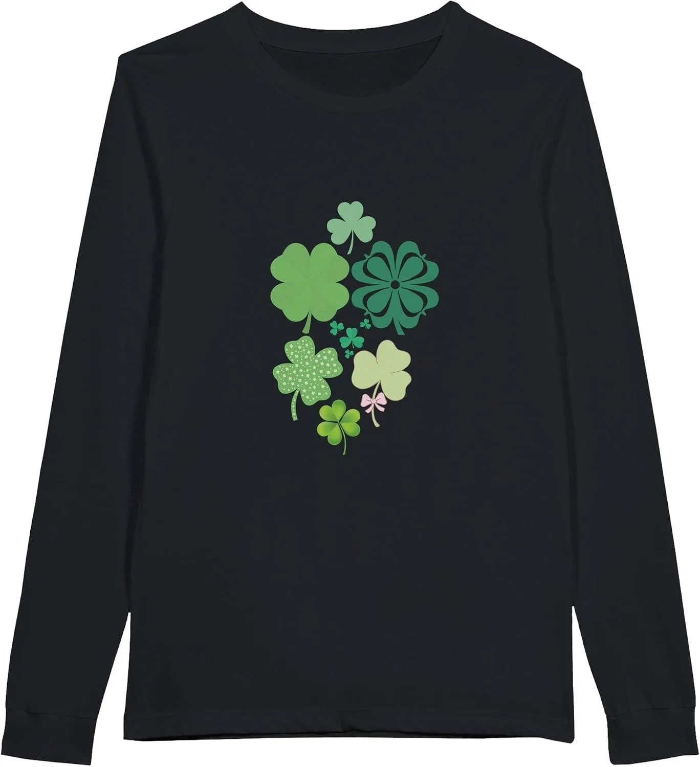 Женская футболка с длинным рукавом Clover, Black