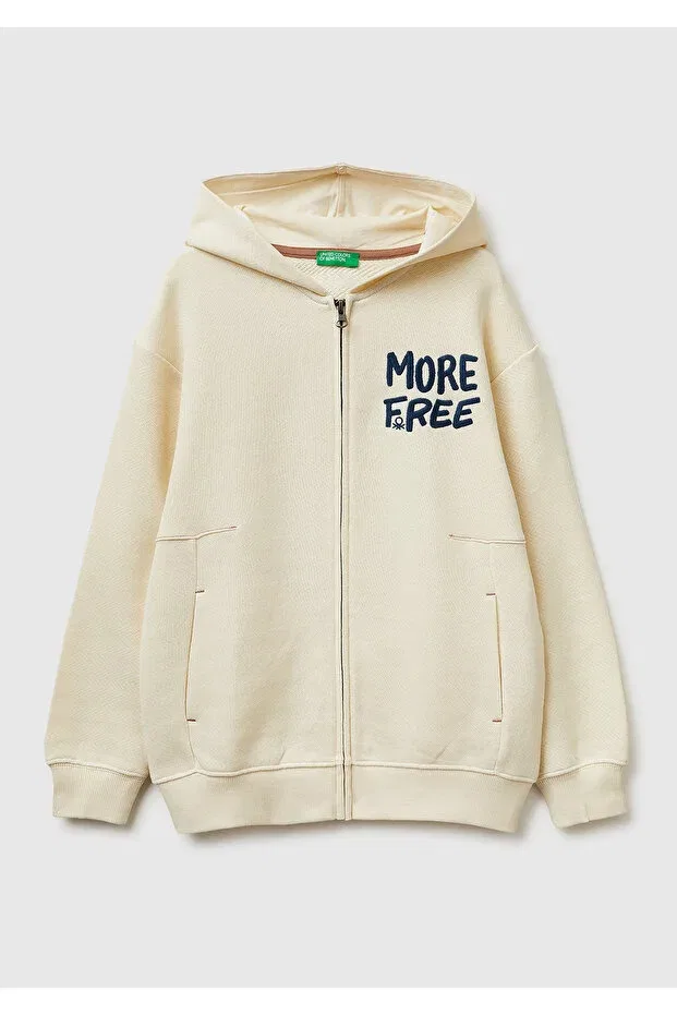 Детское худи для мальчиков с принтом United Colors Of Benetton, Nude Color