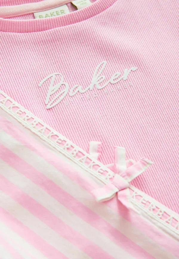 Брюки - стандартный крой, розовый комплект из двух предметов Baker By Ted Baker — фото 4