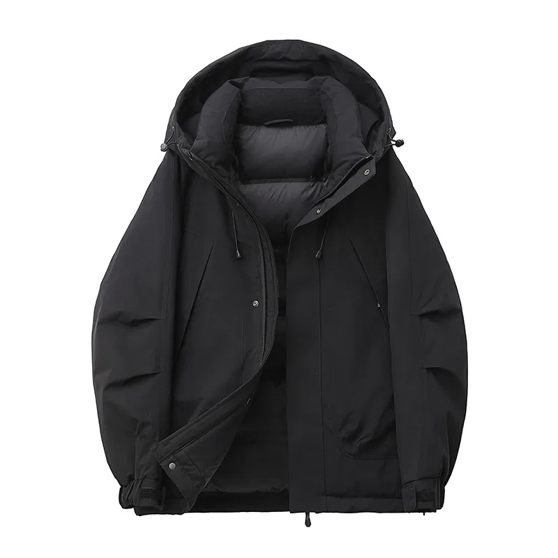 Детское утепленное пальто с капюшоном, Unisex Hooded Moderate Workwear, YALU, Yellow — фото 3