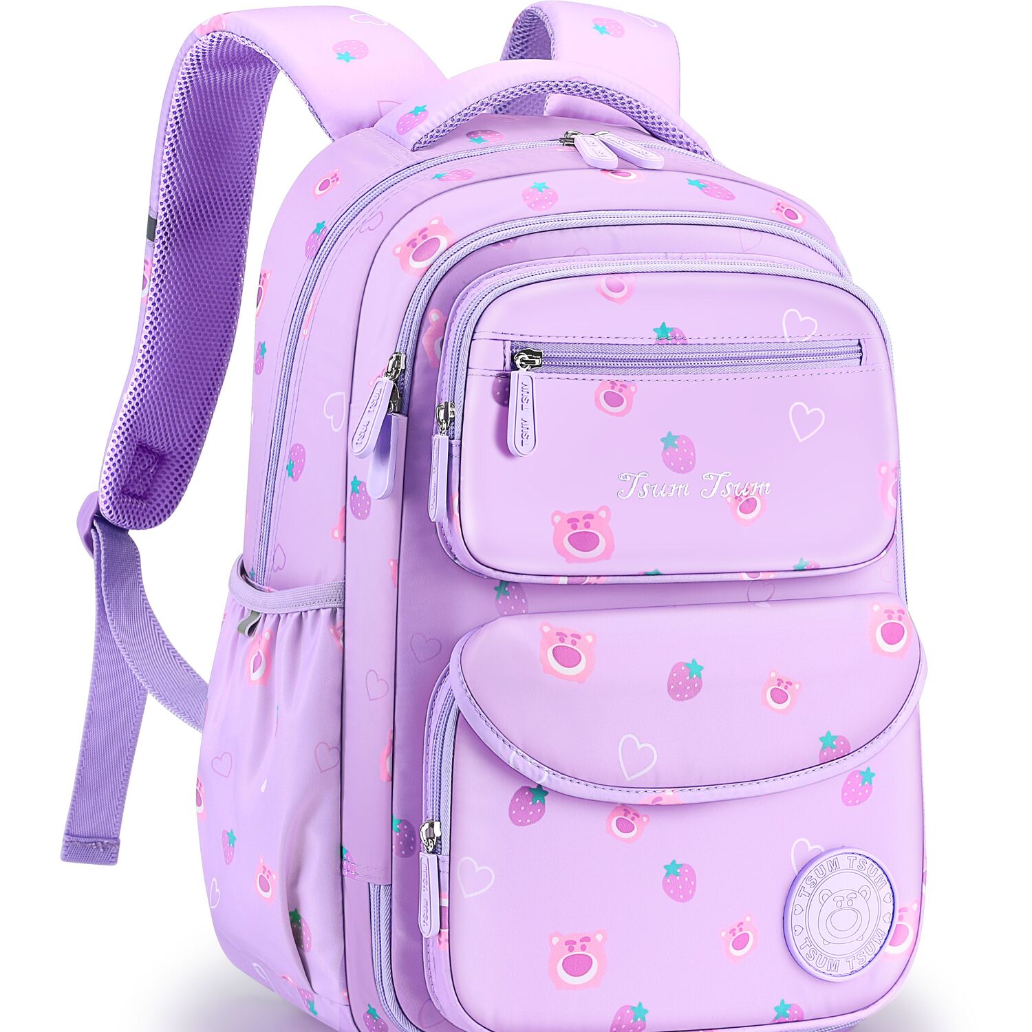 

Disney Детский рюкзак из полиэстера серии Strawberry Bear малого размера розовый фиолетовый, ST80223 Purple