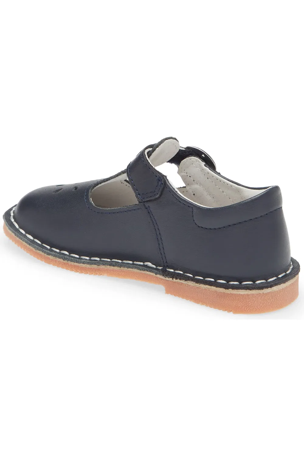 Детские туфли T-strap на кожаной подкладке Joy Classic L'AMOUR, темно синий — фото 2
