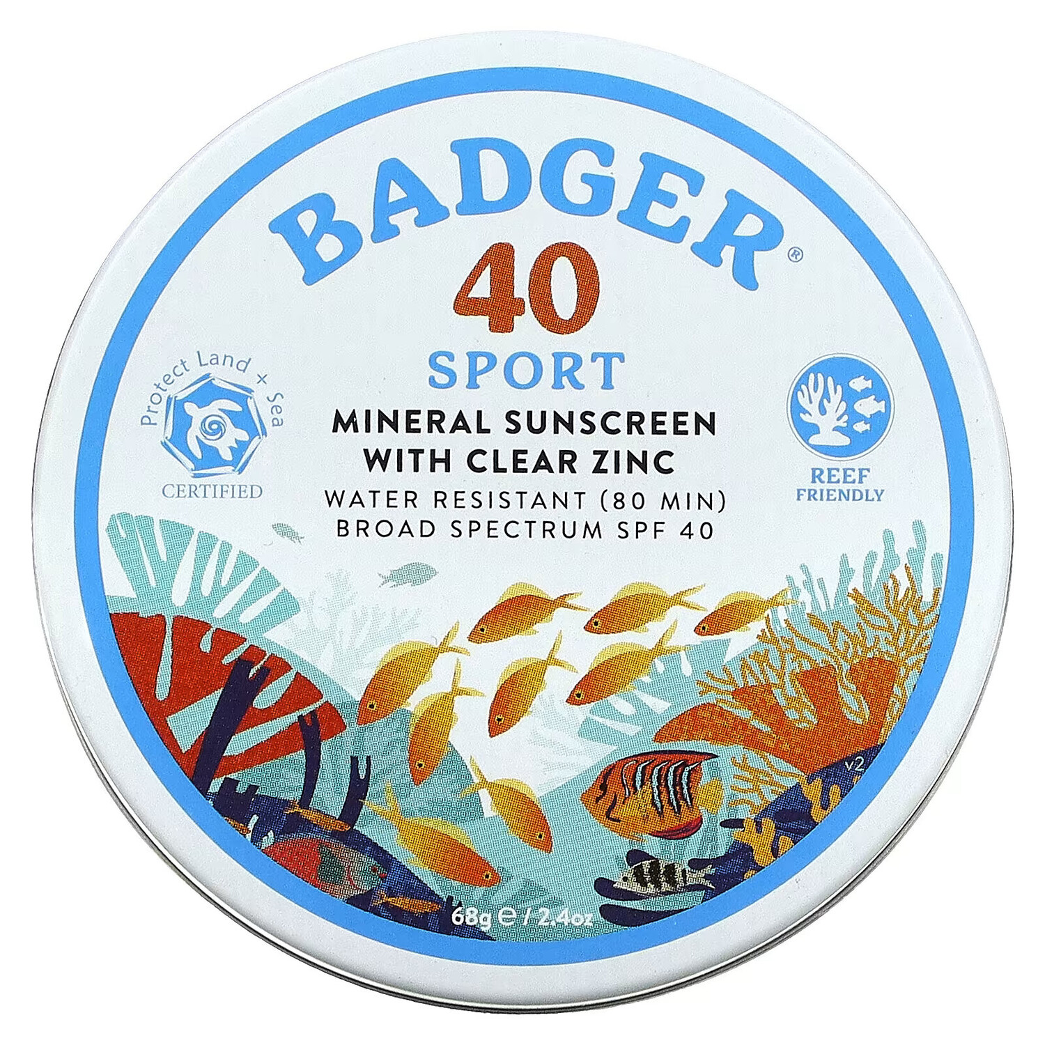 

Минеральное солнцезащитное средство Badger Company Sport с чистым цинком