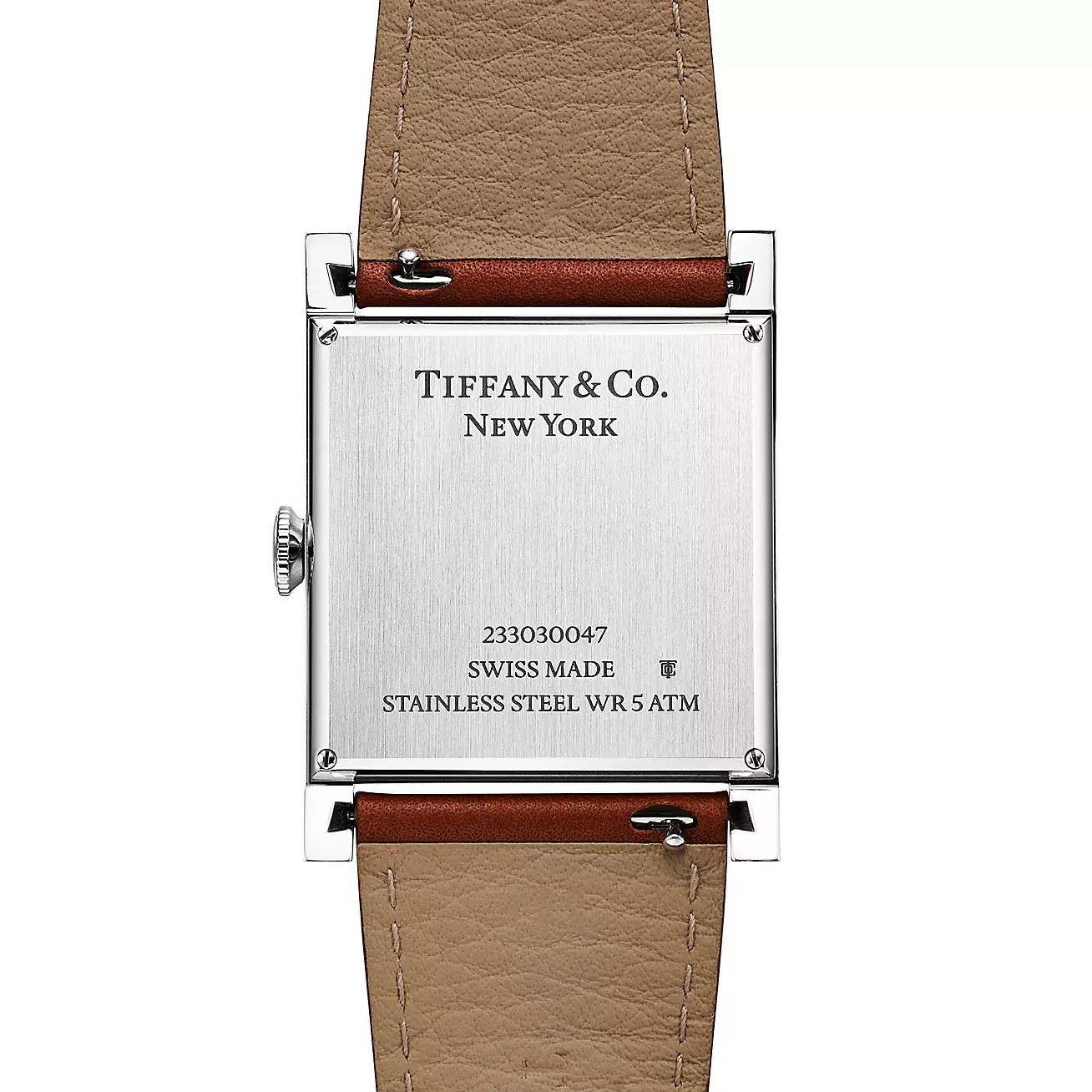 Часы Tiffany & Co. Union Square White Dial , 30 мм, нержавеющая сталь/телячья кожа — фото 3