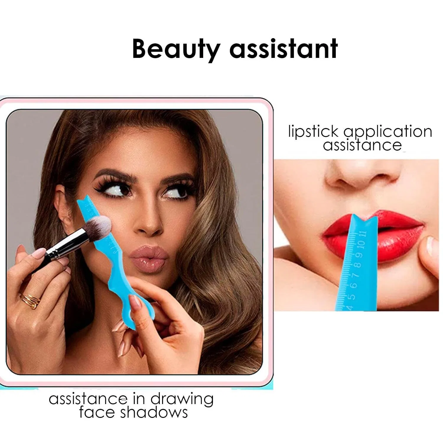 Трафарет для подводки, Silicone Eyeliner Tool, Maciun, 1 шт, 170x32x7 мм, Blue — фото 3
