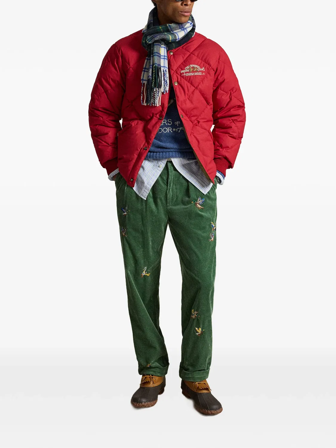 Стеганый бомбер Gysr Polo Ralph Lauren, красный — фото 2