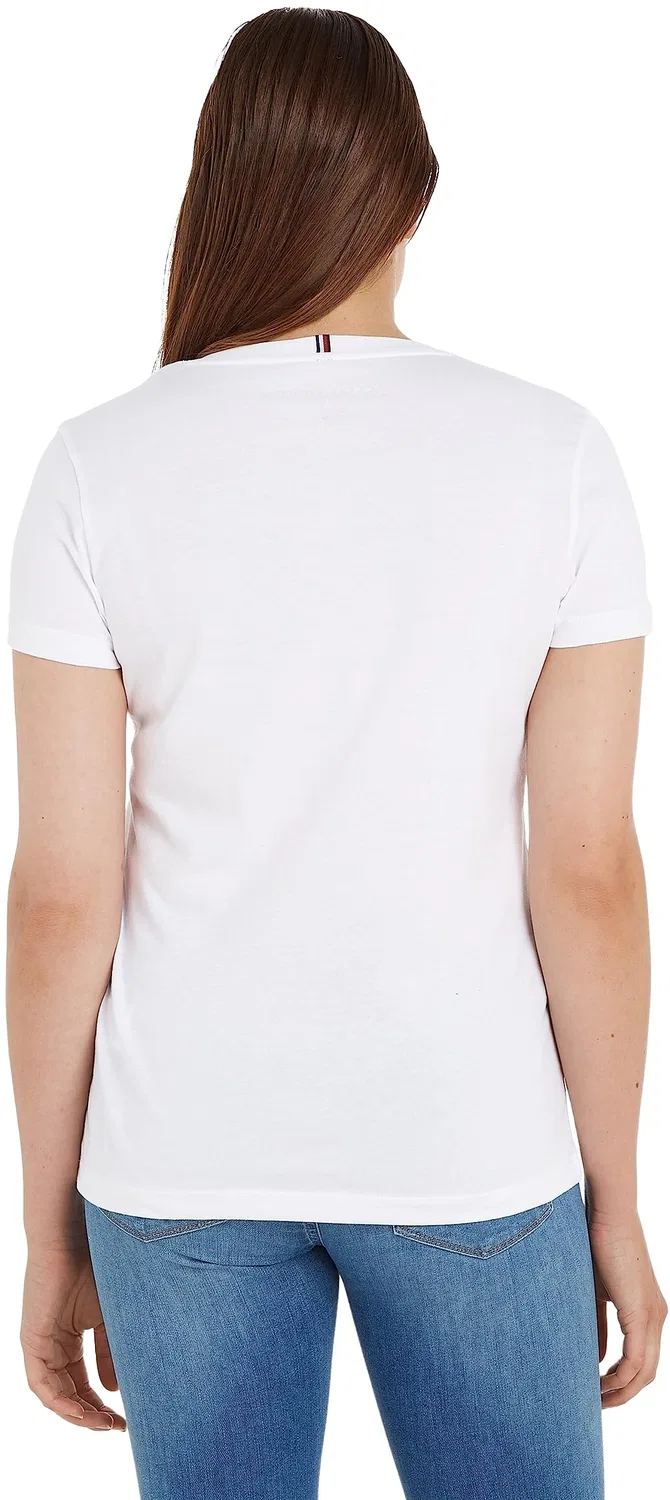 Женская футболка с v-образным вырезом Heritage Tommy Hilfiger, Classic White — фото 2