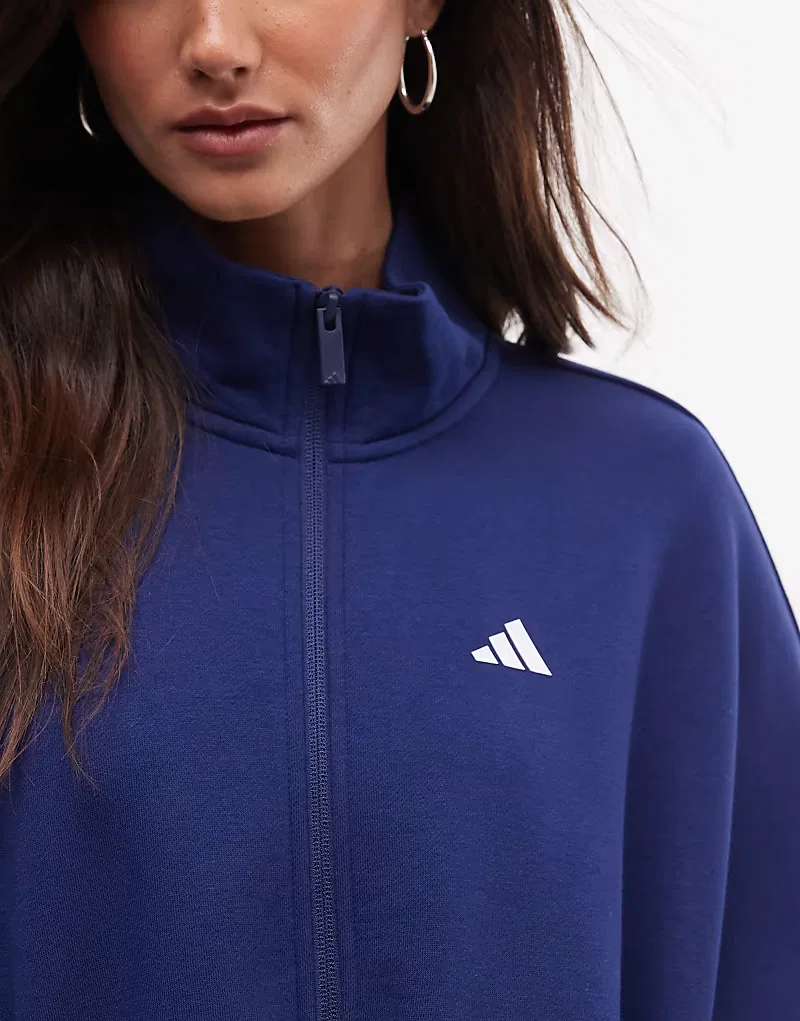 Спортивная куртка Adidas Sportswear Three Stripes Studios с длинными рукавами, темно-синий — фото 3