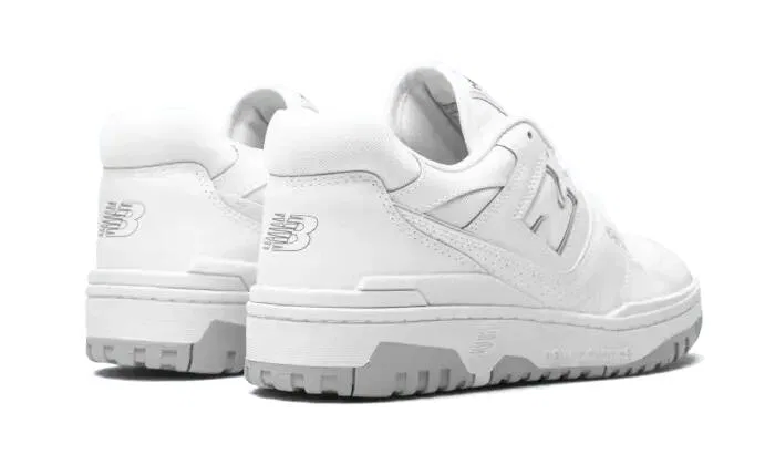 Детские кроссовки из кожи с ретро-дизайном New Balance, White Grey — фото 3