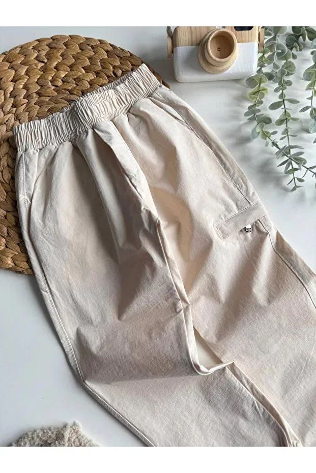 Детские брюки для девочек джинсовые Zarina, Beige — фото 2
