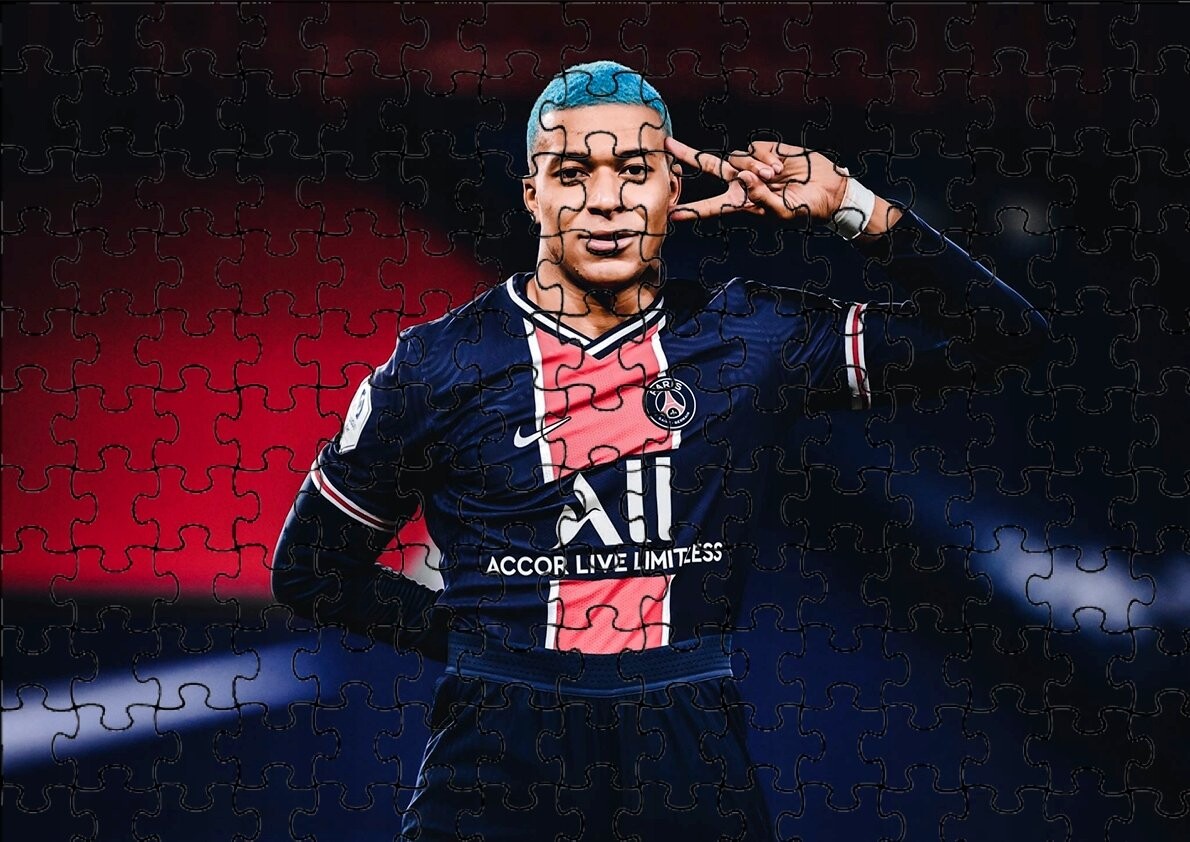 

Пазл 120 деталей: Килиан Мбапе + Сумка с принтом bez marki