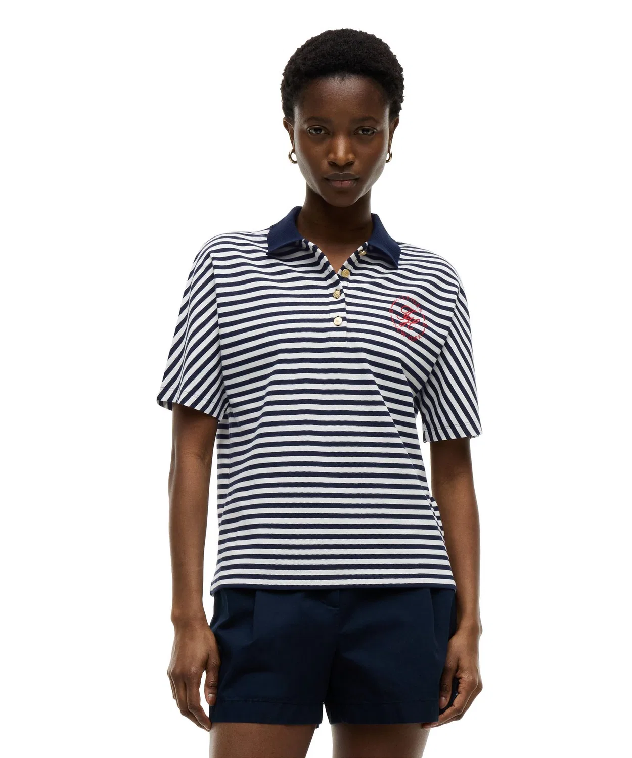 Женский поло с коротким рукавом биколор TOMMY HILFIGER, Multi