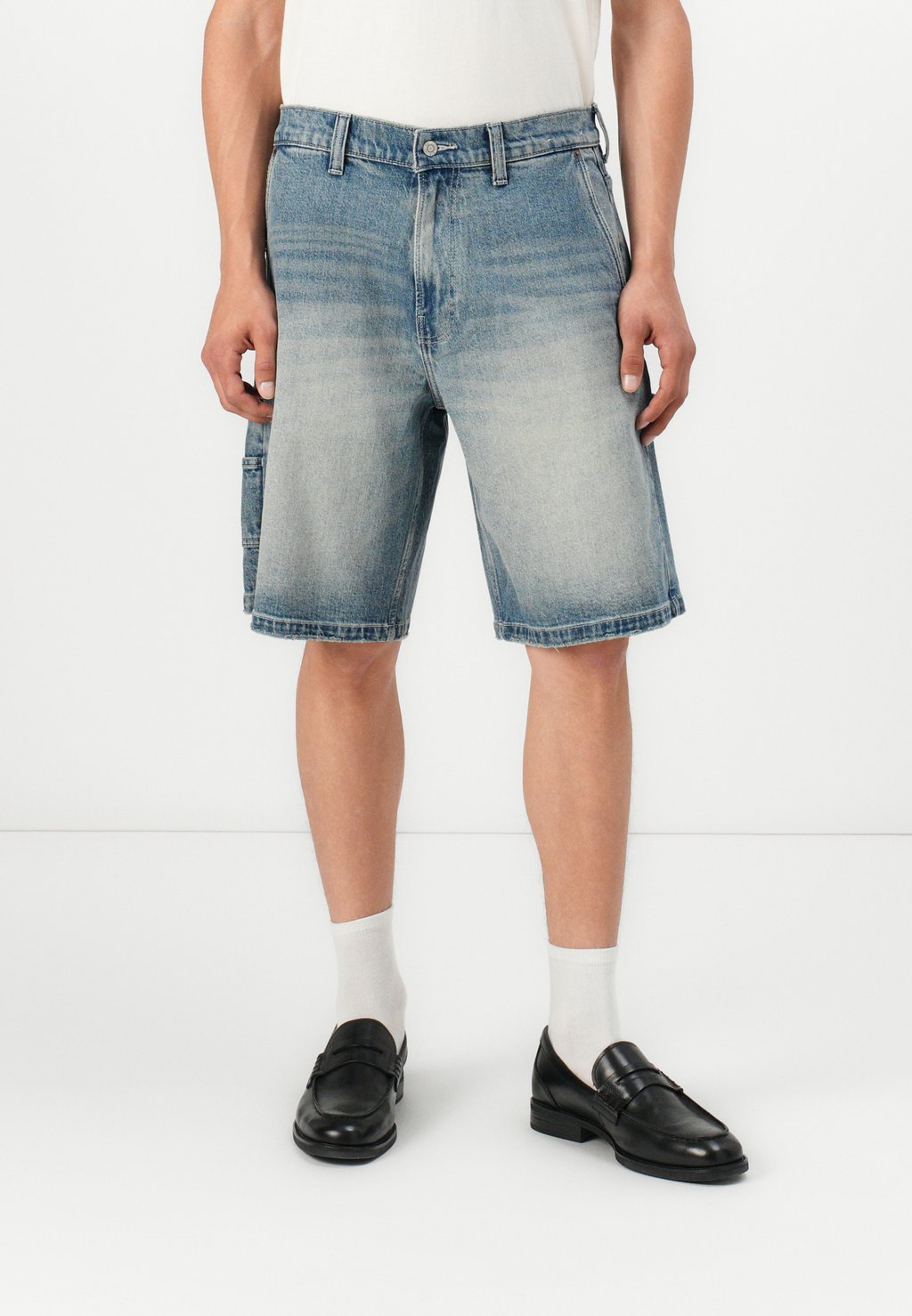 

Джинсовые шорты BAGGY JORT TINT PAINTER Hollister Co., синий