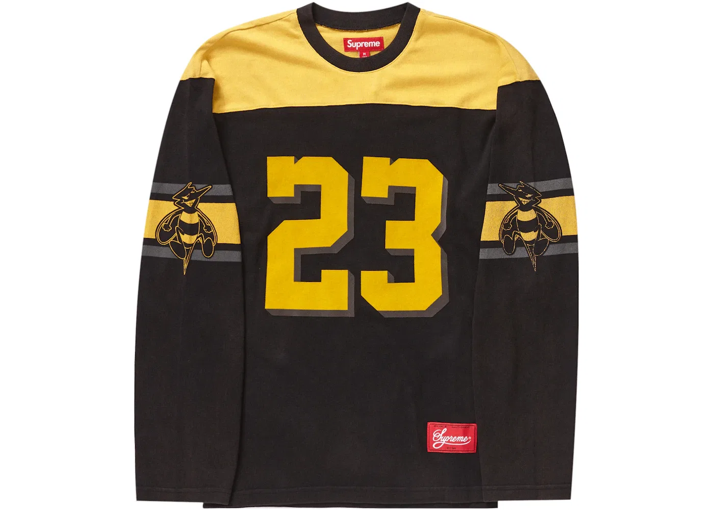 Мужская футбольная футболка с длинным рукавом Supreme Bumblebee L/S Football Top, Black — фото 2