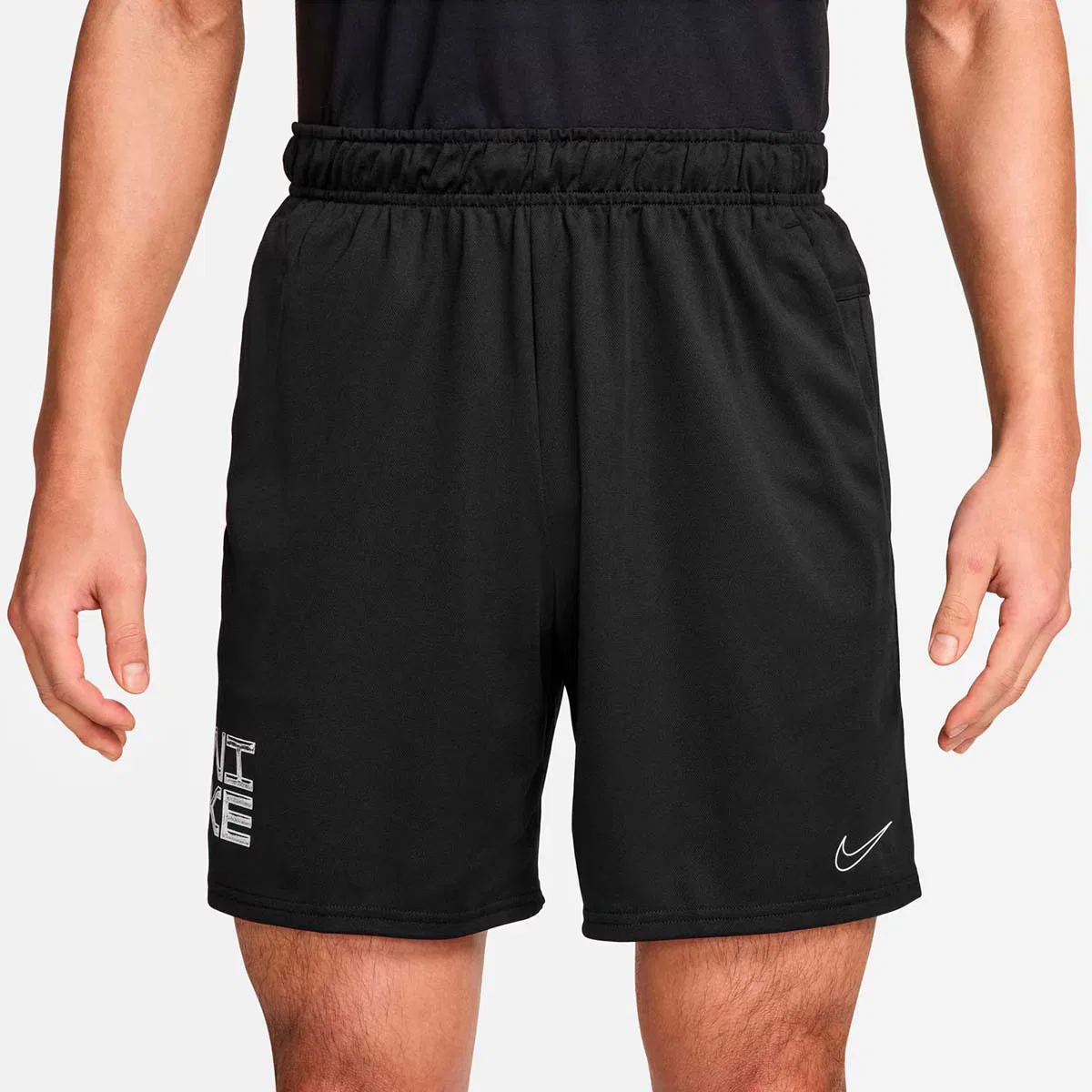 Мужские брюки короткий, M Nk DF Flex 7In Short K Gfx, Nike, черный
