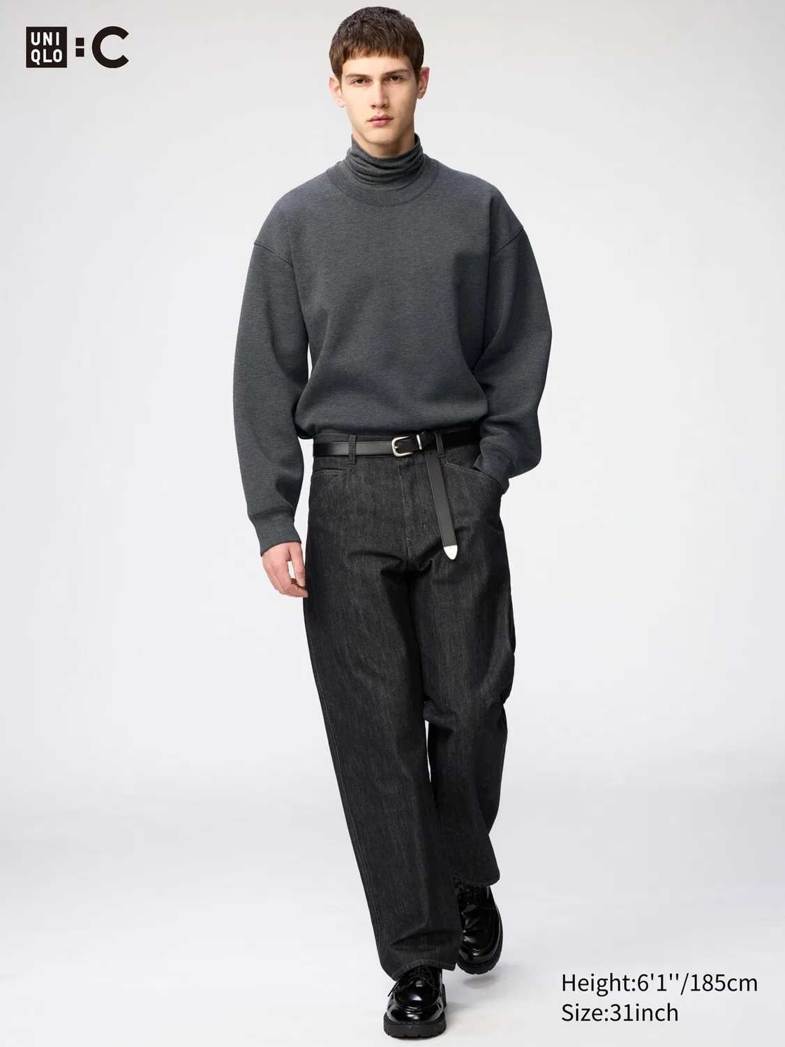 Джинсы Uniqlo, бочкообразный крой, черный