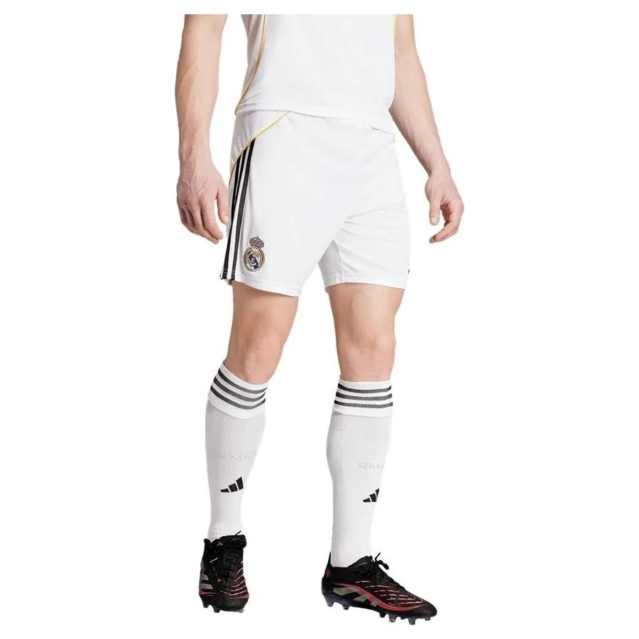 Шорты спортивные с вышитым гербом Real Madrid adidas, Белый