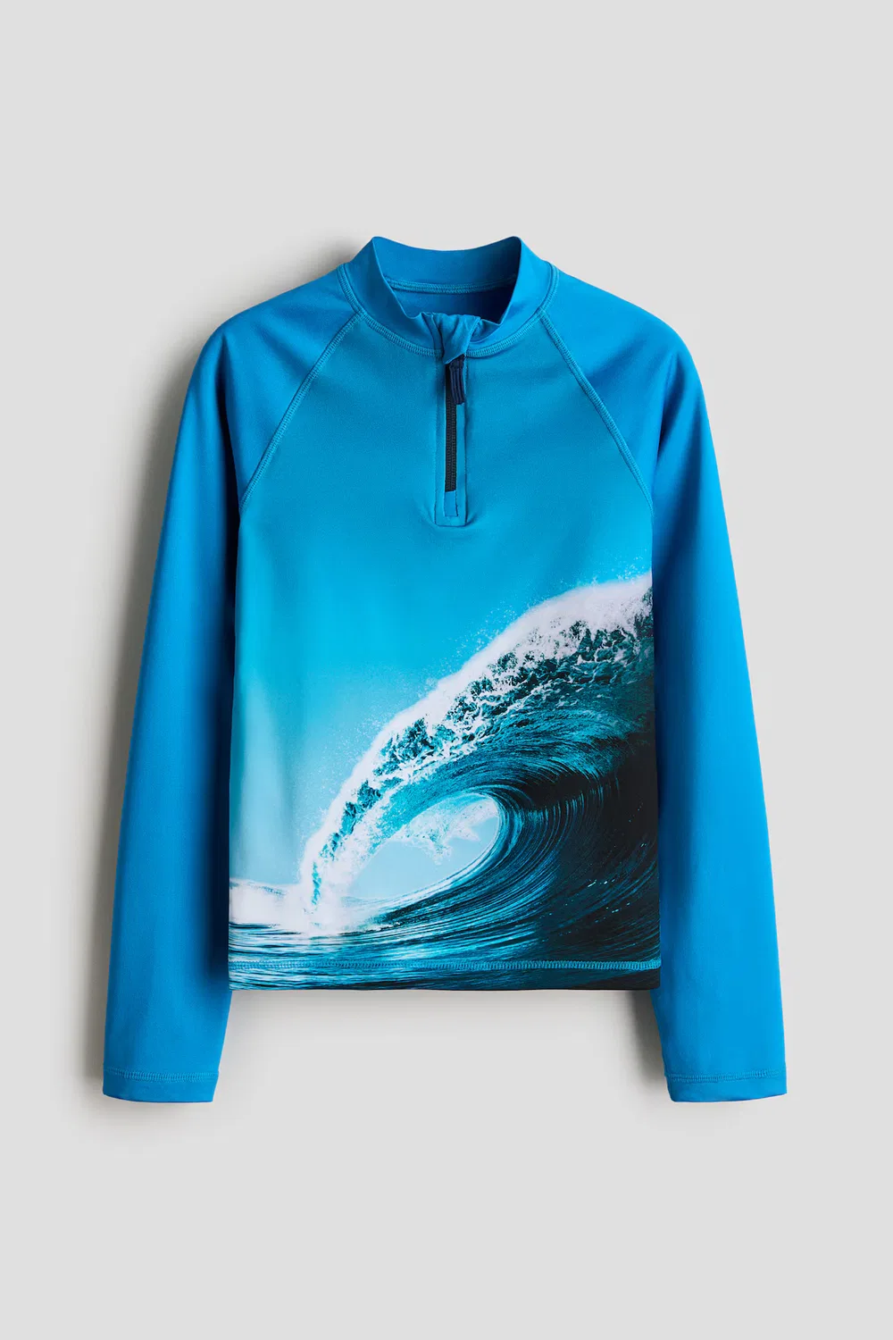 Купальная рубашка с принтом H&M, Knalllblau/Wellen
