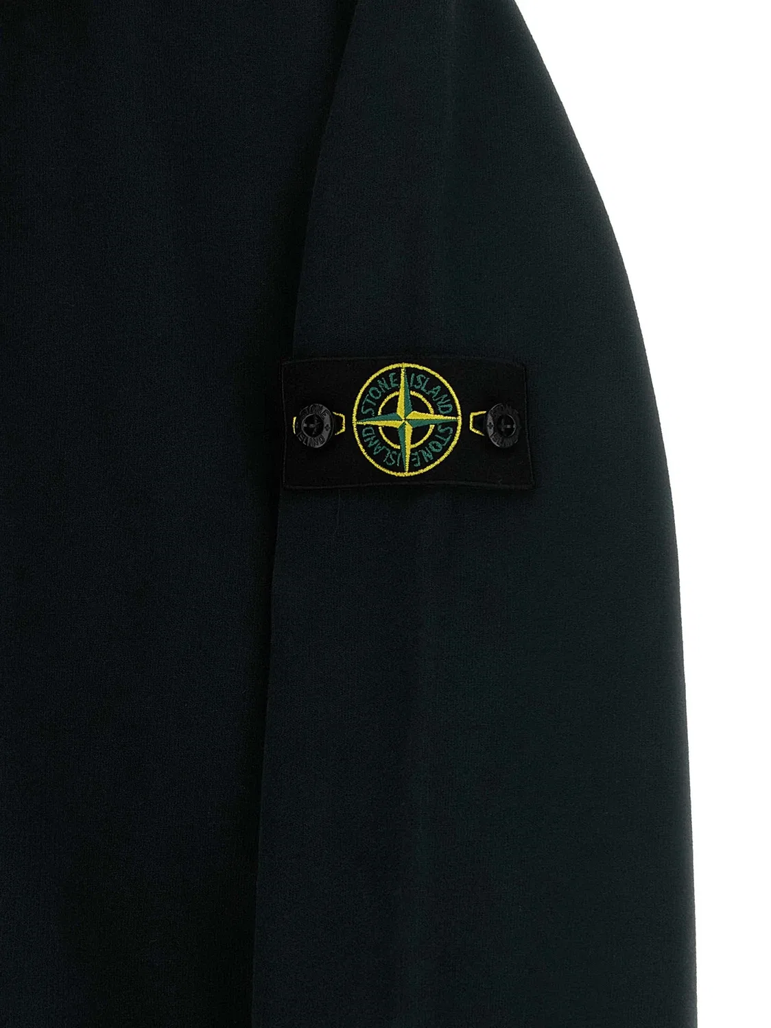 Толстовка с логотипом-шевроном Stone Island Junior, черный — фото 3