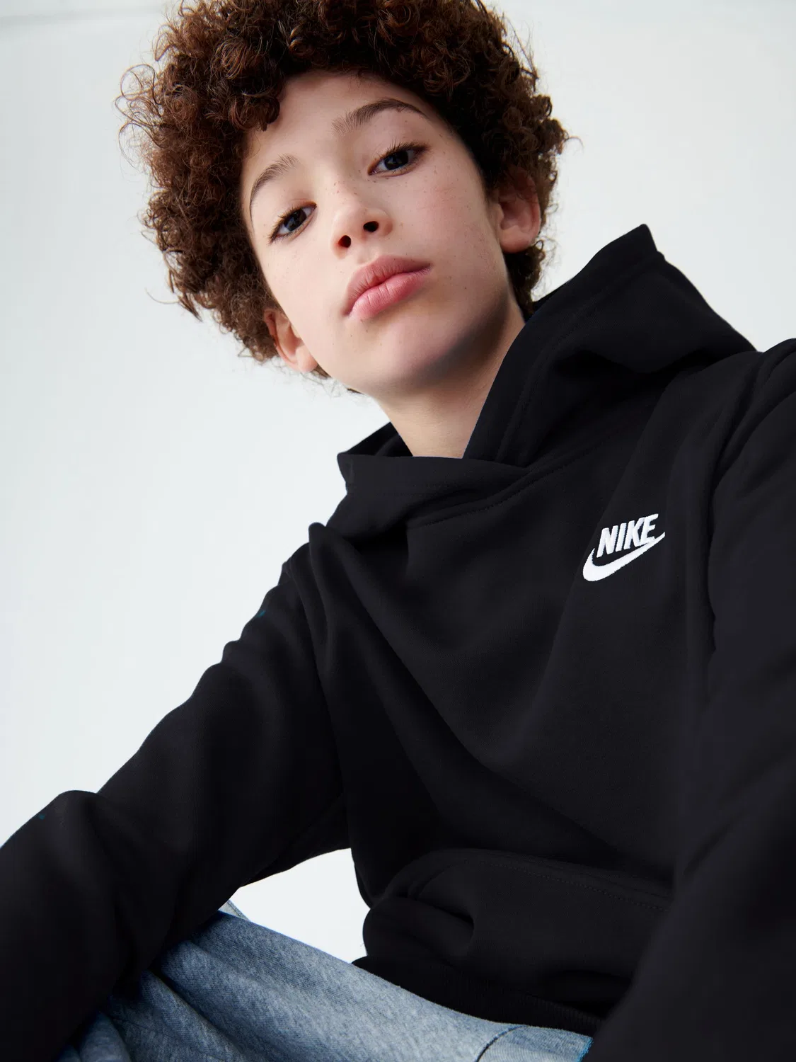 Худи Nike Club Fleece, черный — фото 3
