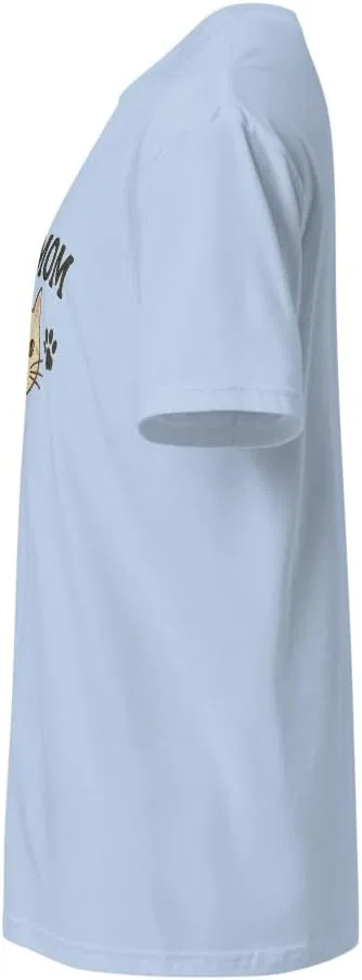 Мужская футболка с принтом кошки 64000, Light Blue — фото 3
