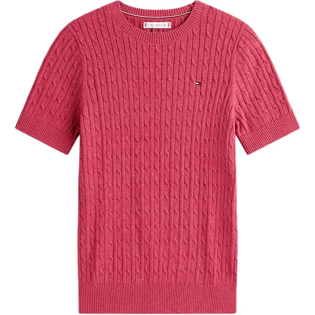 Женский свитер с круглым вырезом Heather Red Tommy Hilfiger