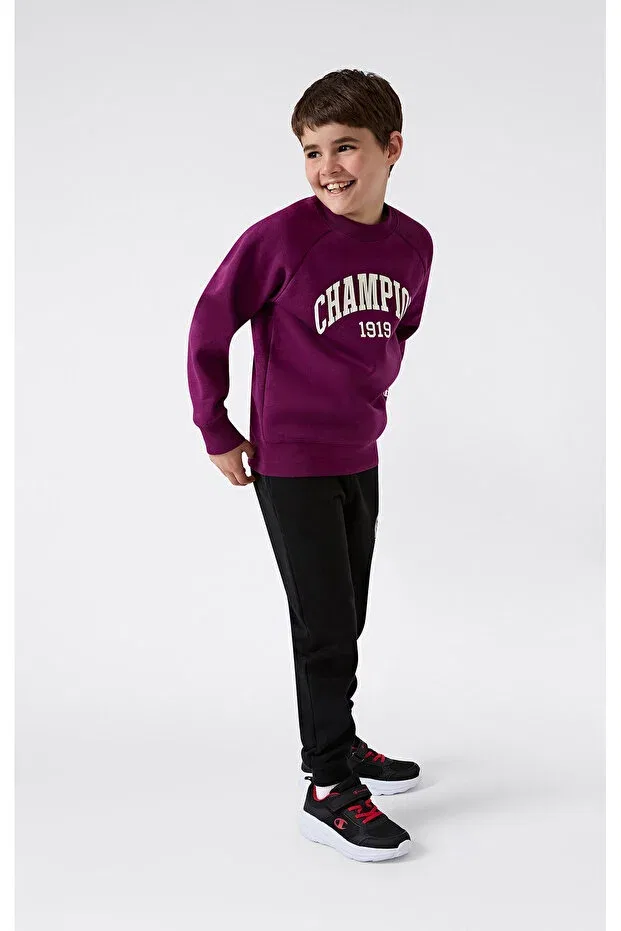 Детские свитшот для девочек с принтом State of play crewneck sweatshirt Champion, Pembe-36 — фото 3
