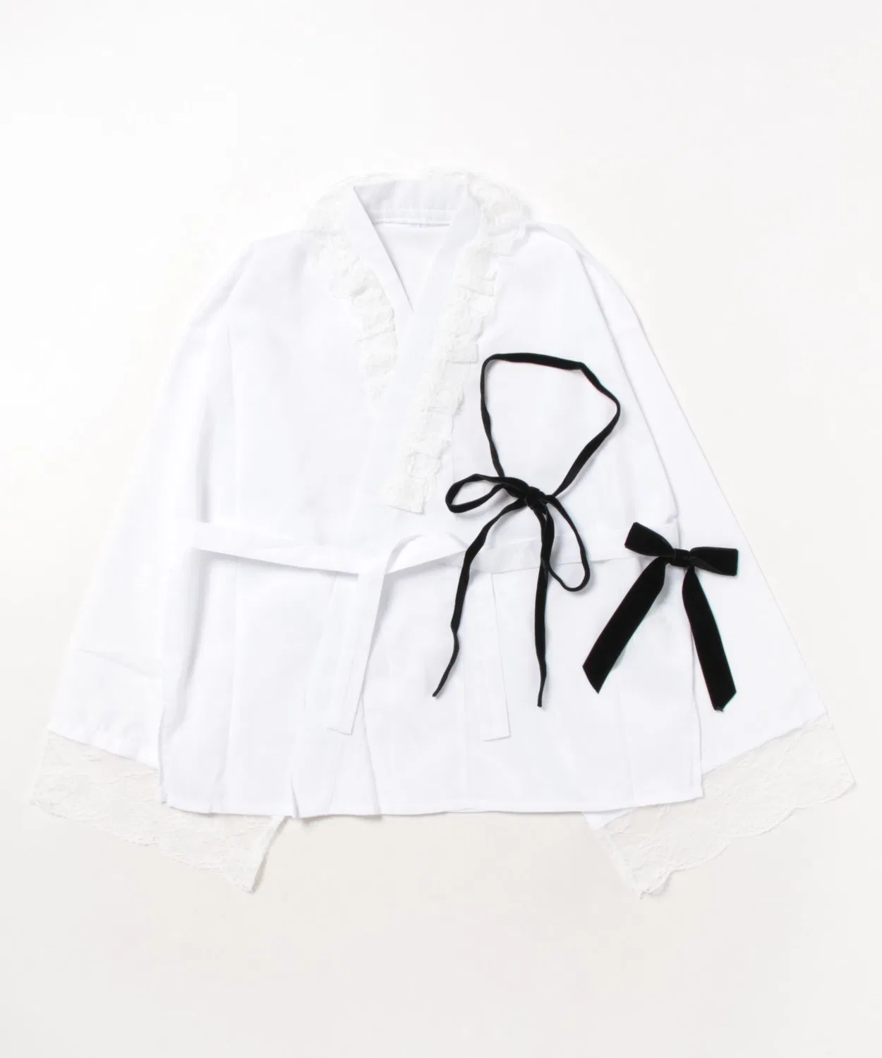 Детское кимоно-комбинезон с бантом Catherine Cottage, White Lace Ribbon — фото 3