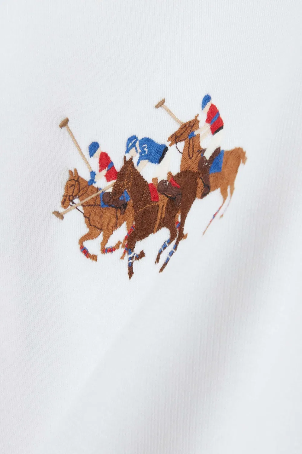 Худи с вышивкой из хлопкового трикотажа Polo Ralph Lauren, белый — фото 4