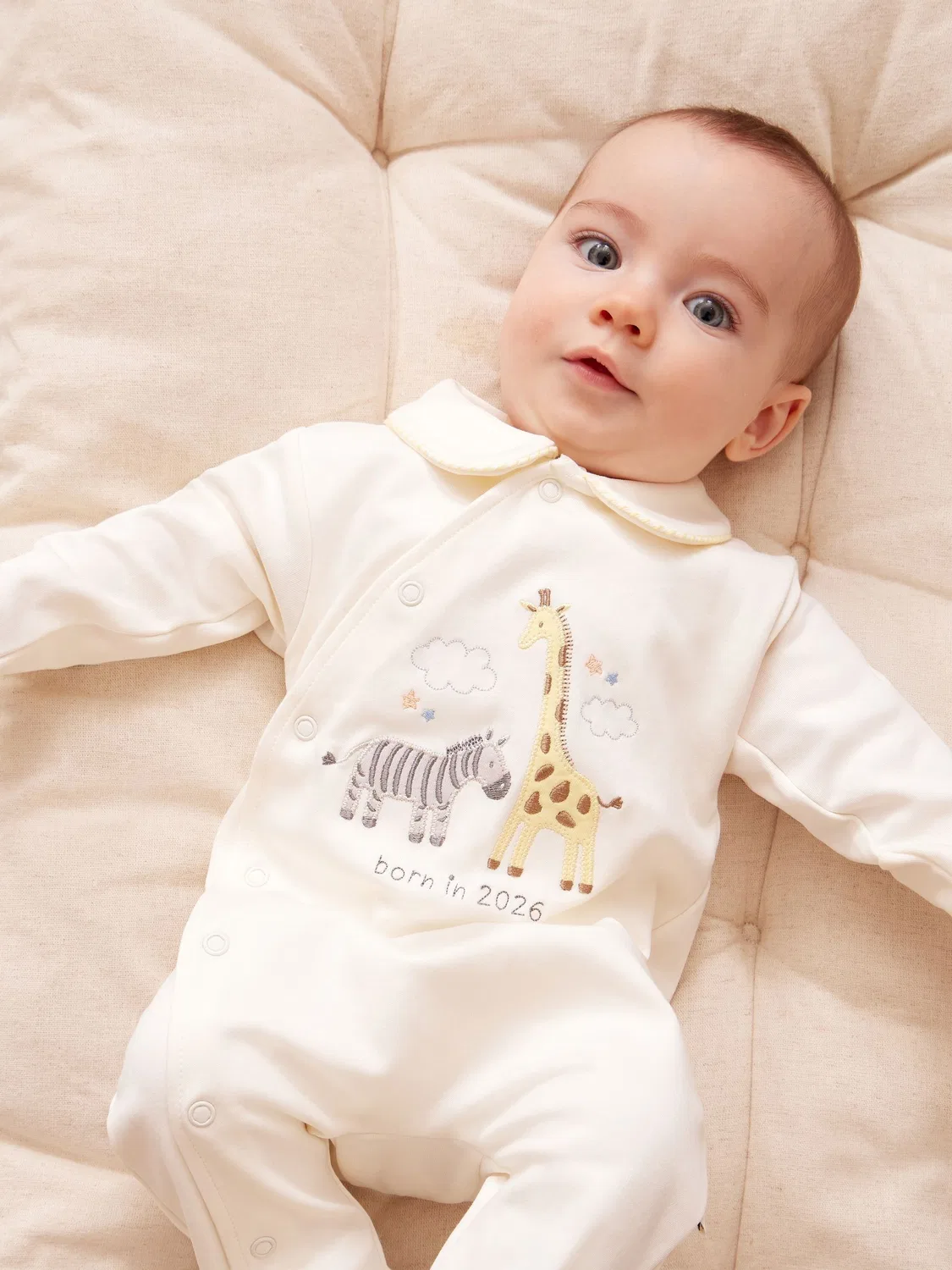 Комбинезон Safari Sleepsuit, JoJo Maman Bébé, кремовый