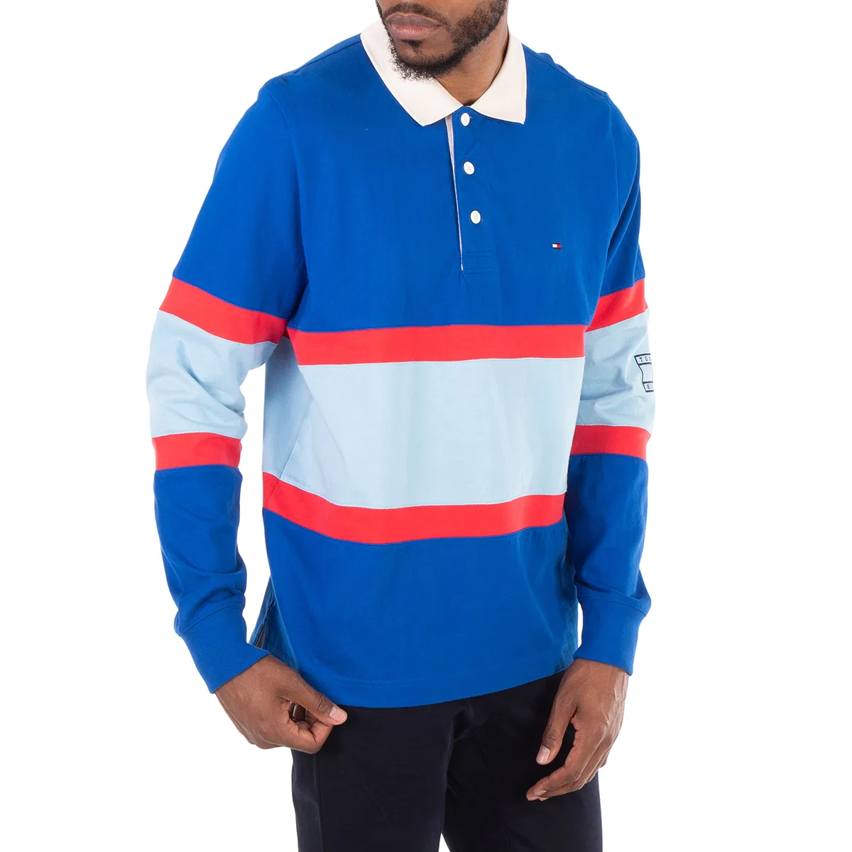 Рубашка поло с цветовой блокировкой Blockstripe Rugby Shirt Tommy Hilfiger, Multi — фото 3