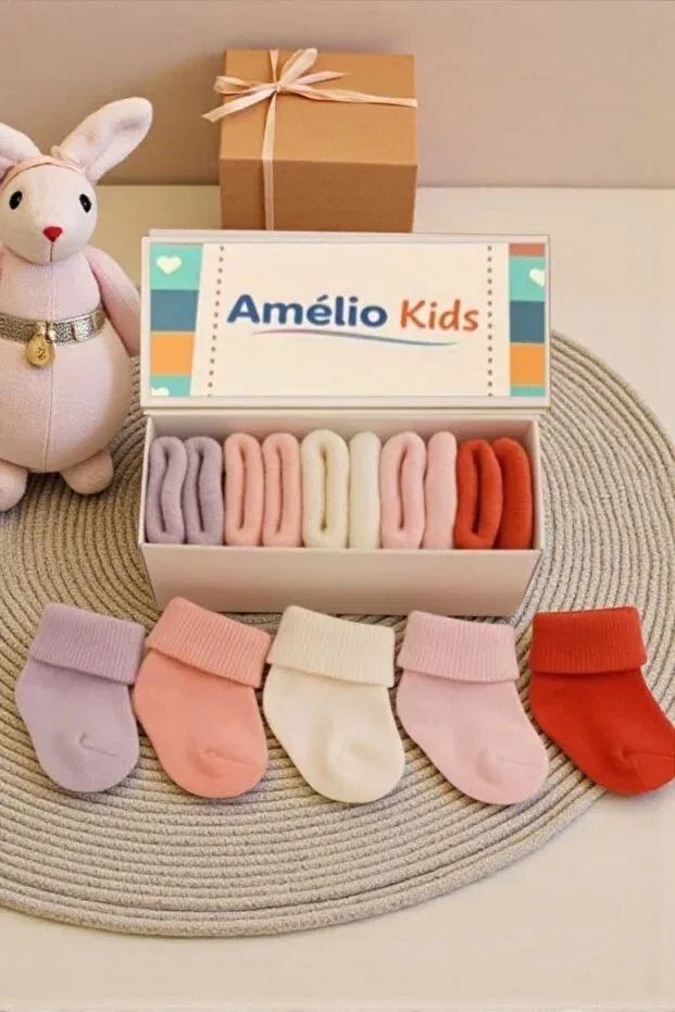 Детский комплект носков хлопковый органический из 5 штук Amélio Kids, Multicolor