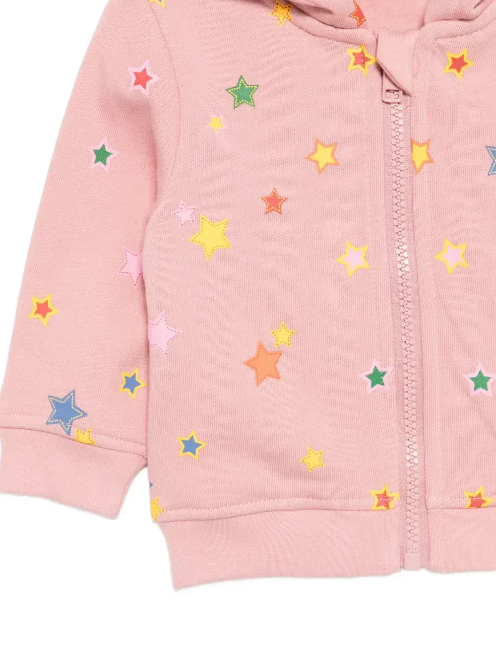 Худи на молнии со звездным принтом Stella Mccartney Kids, розовый — фото 3