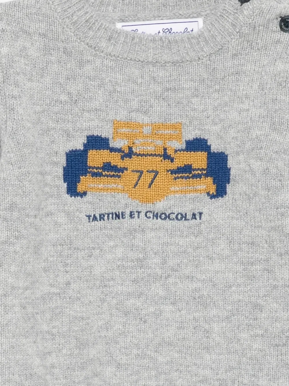 Свитер на пуговицах Tartine et Chocolat, серый — фото 3