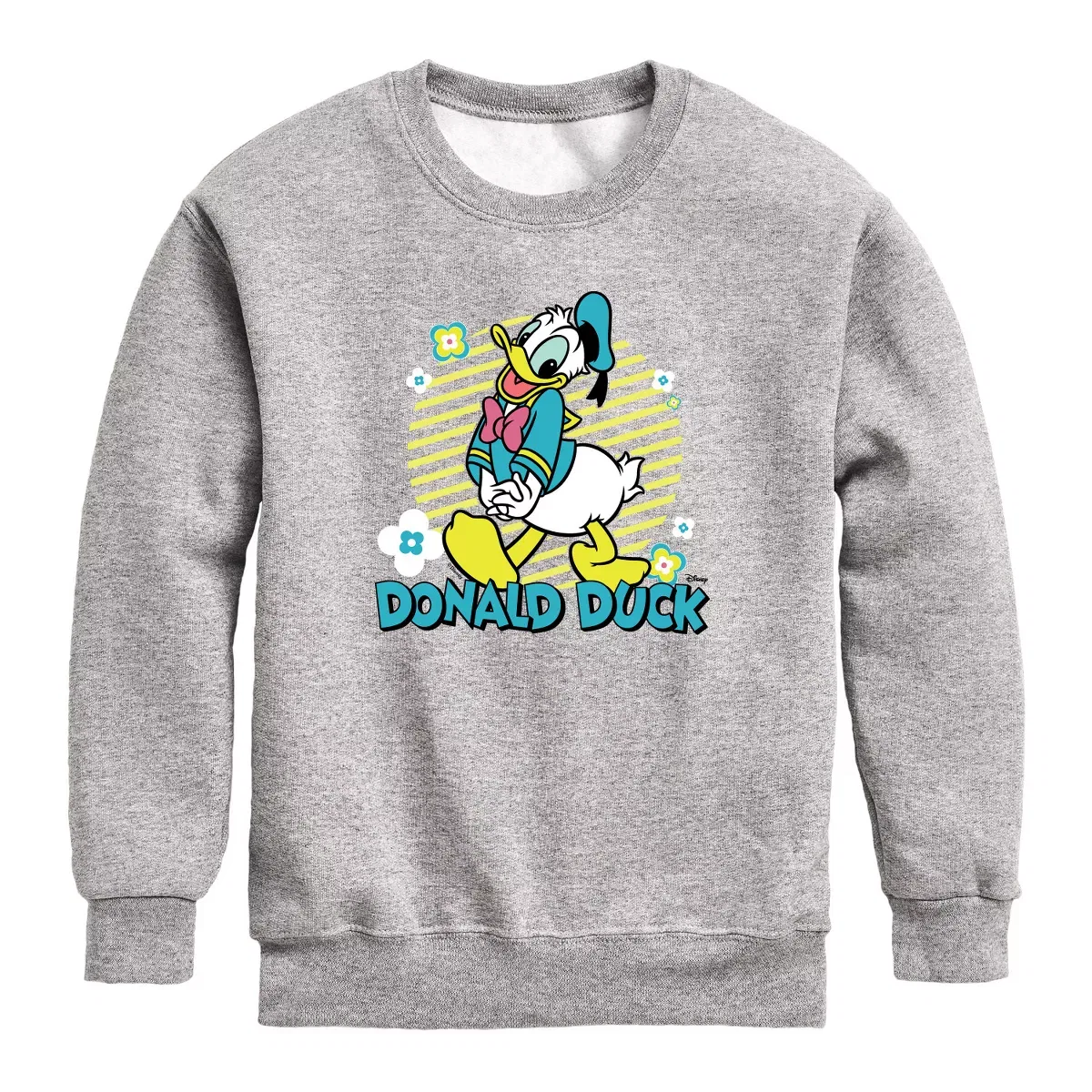 Детский свитшот с принтом Donald Duck Disney, Athletic Heather