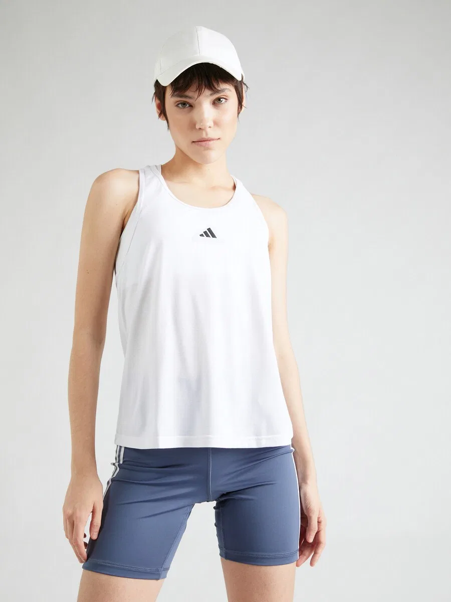 Спортивная майка ADIDAS PERFORMANCE "Train Essentials" белого цвета — фото 3