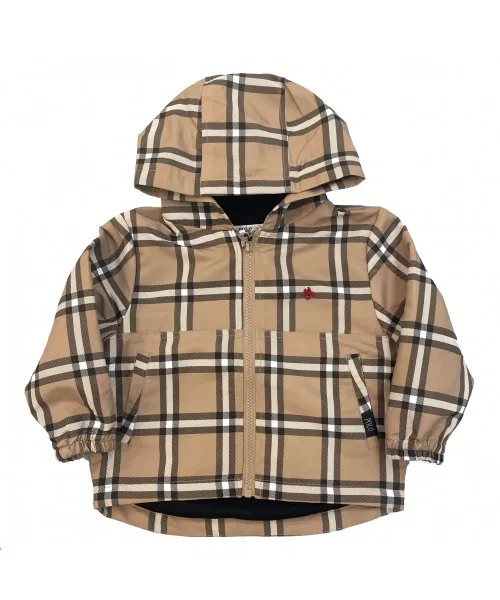 Детская куртка-парка с капюшоном, с принтом POLO BCS, Beige — фото 2