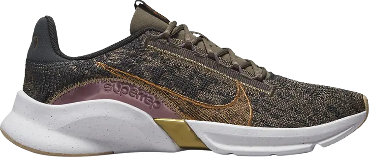 

Кроссовки Nike Wmns SuperRep Go 3 Next Nature Flyknit Premium 'Olive Grey Metallic Copper', серый