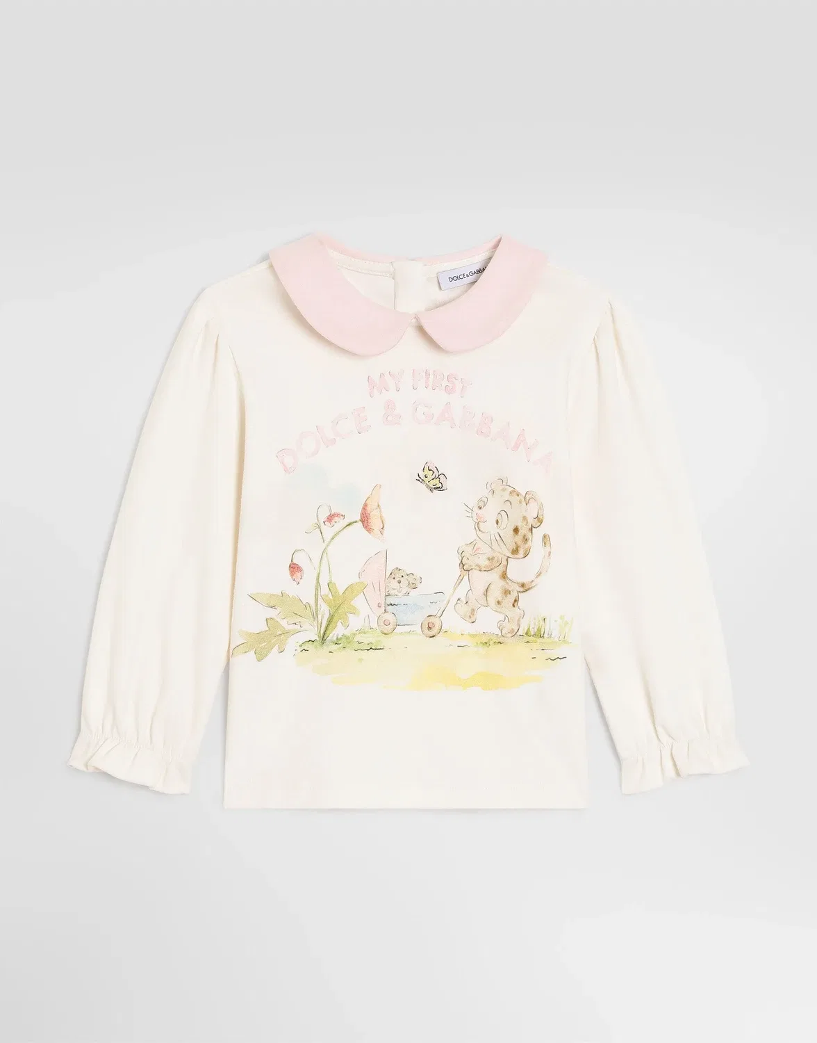 Хлопковая футболка с вышивкой Dolce&Gabbana, белый