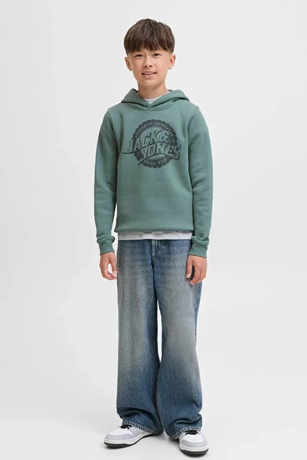 Детские свитшот для девочек с принтом Jprblubaron Jack & Jones, Blue — фото 3
