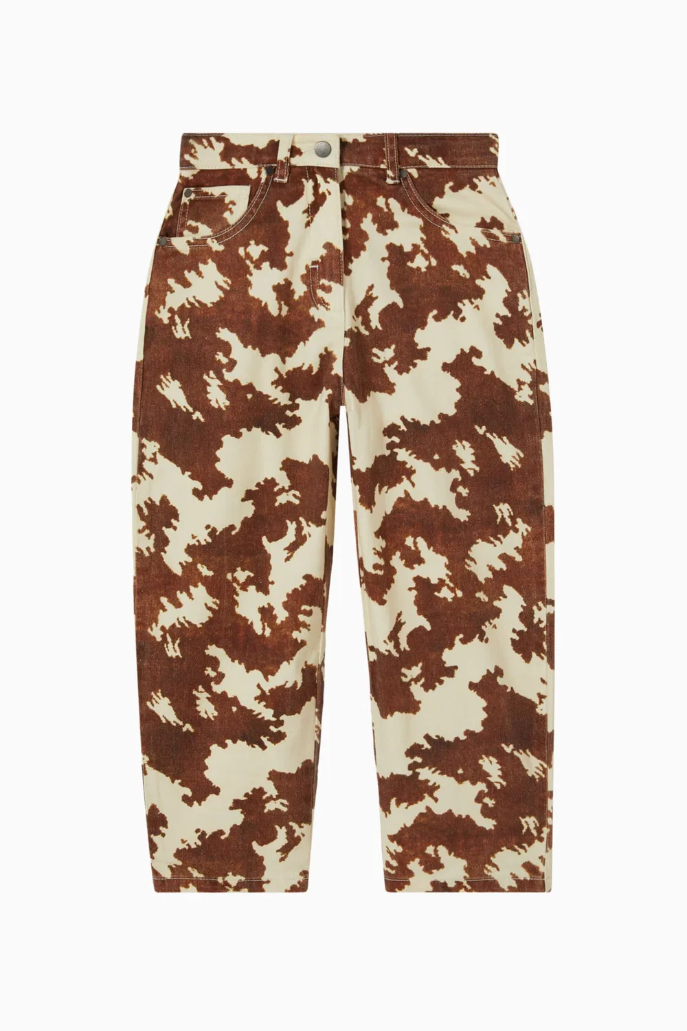 Брюки широкие с принтом коровы, Stella McCartney