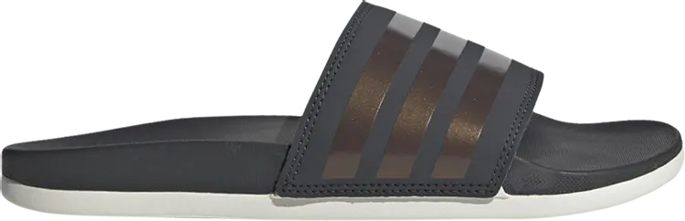 Сандалии Adidas Wmns Adilette Comfort Slides 'Stripes Shimmer - Copper Metallic', серый