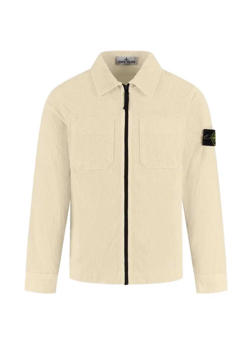 Вельветовая куртка на молнии Stone Island Junior, бежевый