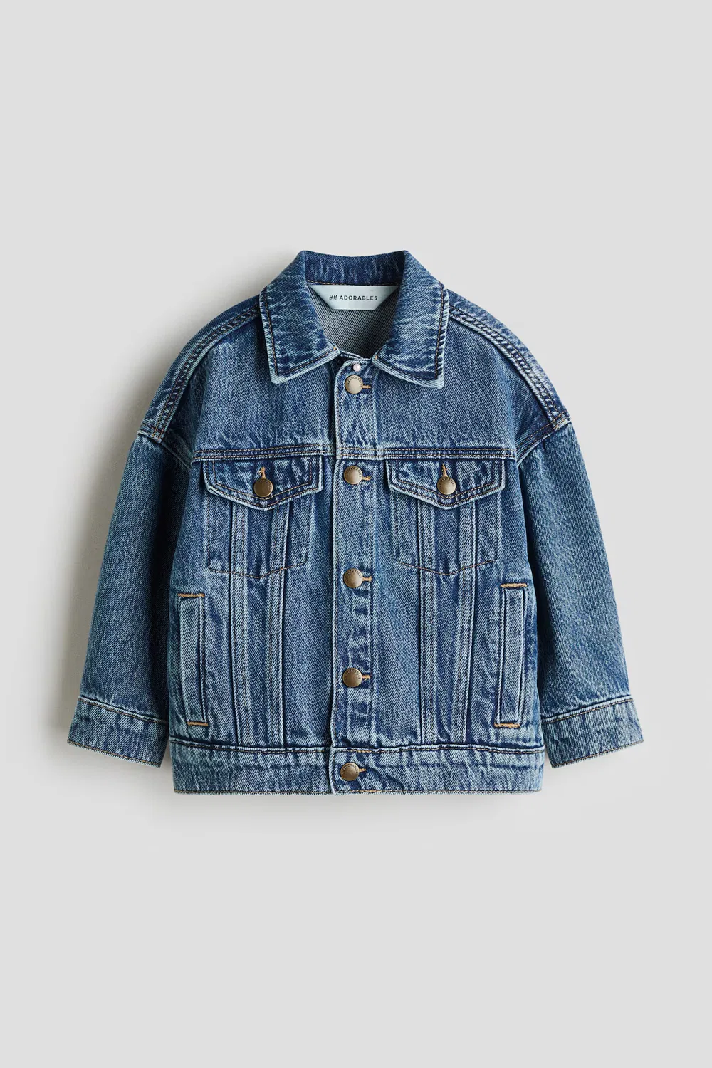 Объемная джинсовая куртка H&M, Denimblau