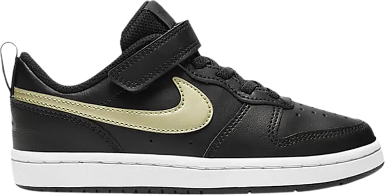 

Кроссовки Nike Court Borough Low 2 PS 'Black Metallic Gold Star', черный
