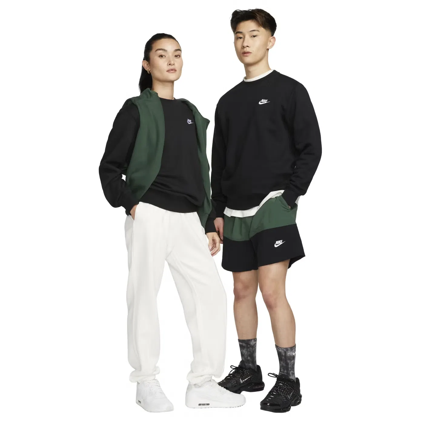 Пуловер с круглым вырезом Sportswear Club Fleece Nike, черный — фото 3