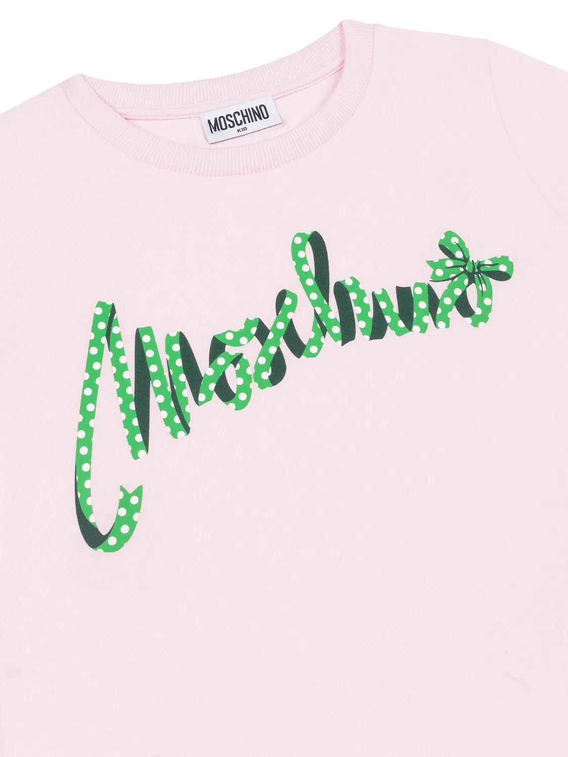 Футболка из хлопкового трикотажа с принтом Moschino Kids, розовый — фото 3