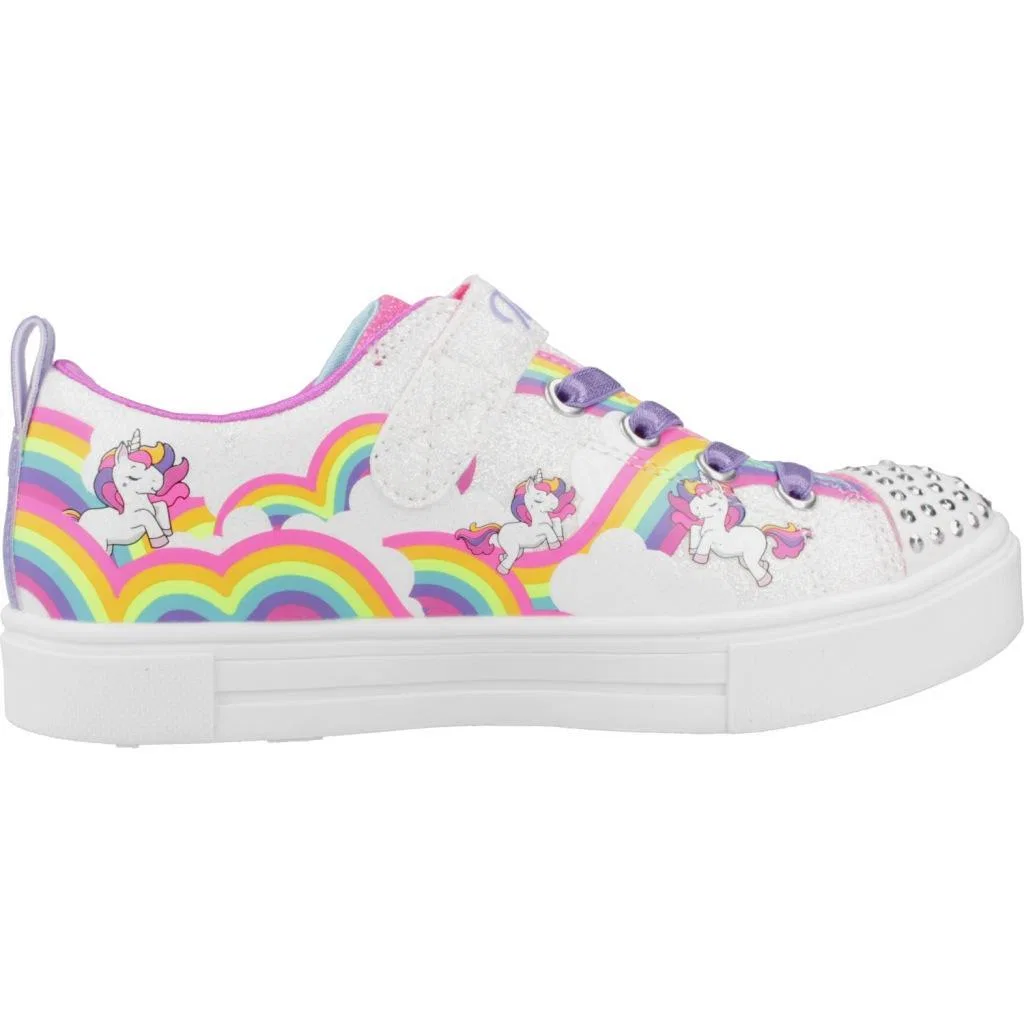 Детские кроссовки с принтом Twinkle Toes: Twinkle Spark Skechers, Weiß — фото 4