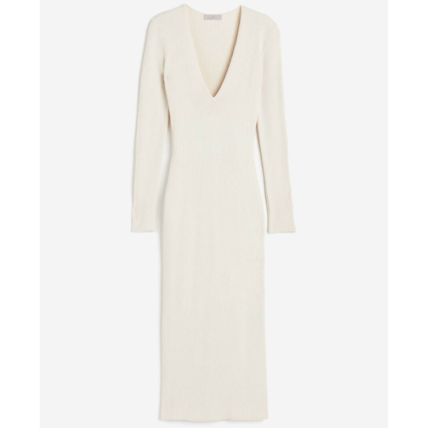 

Платье H&M Rib-knit Bodycon, светло-бежевый
