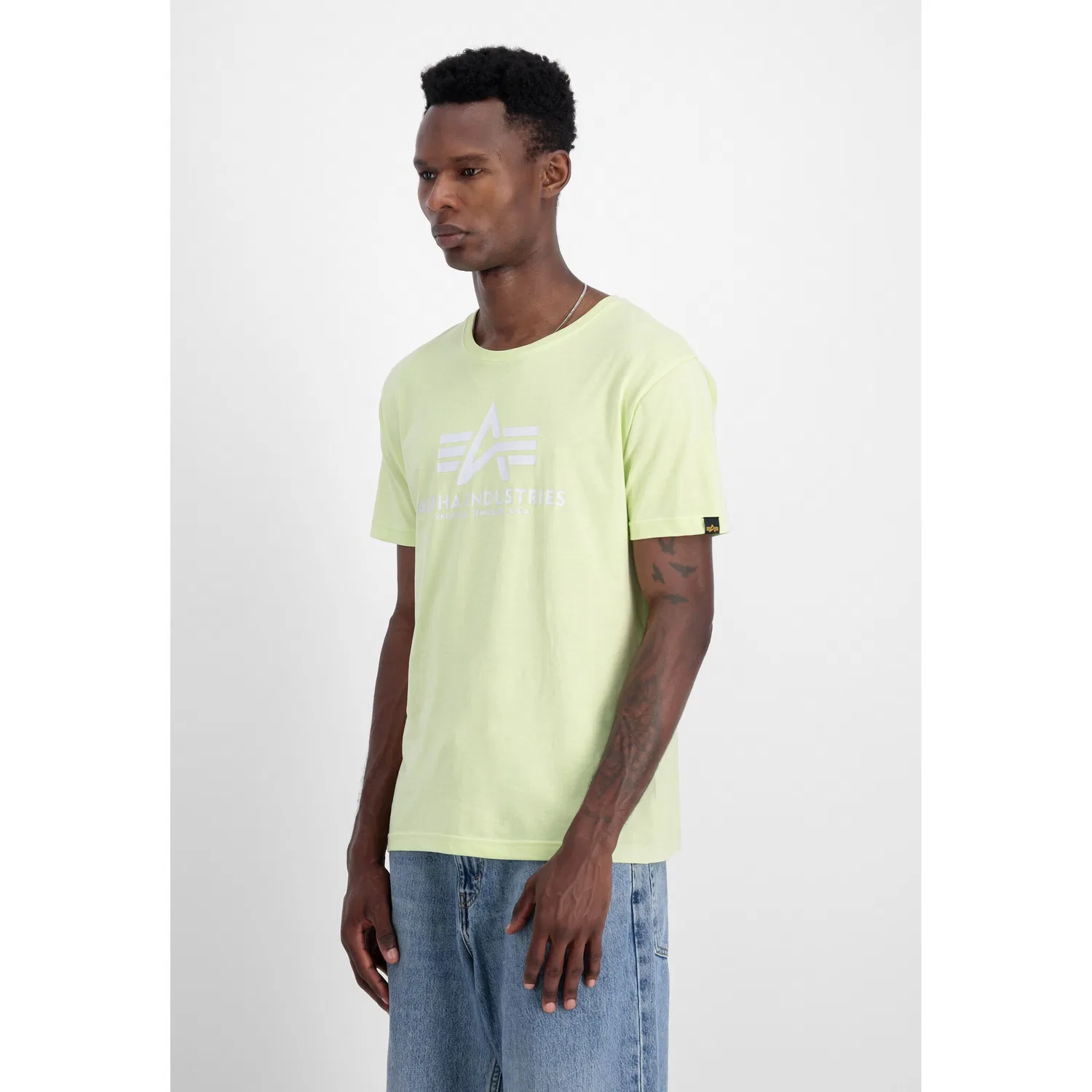 Детская хлопковая футболка Regular Fit Alpha Industries, Arctic Lime